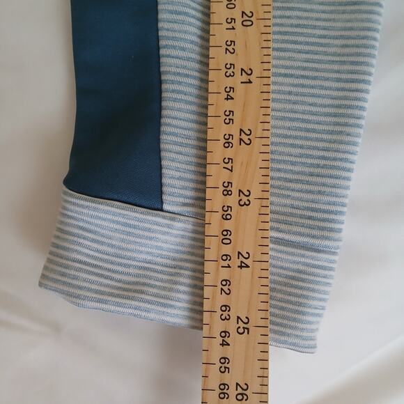 Callaway Sweater Men L Gray Striped Golf 1/4 Zip Pullover Performance Fleece - Picture 14 of 14